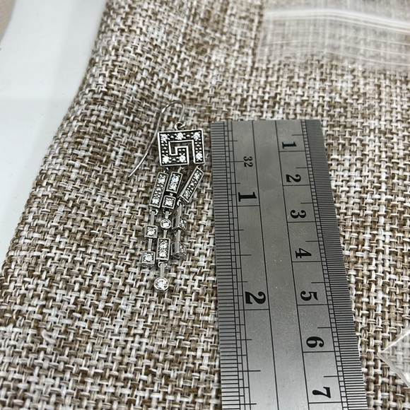 Vintage Diamonique Sterling Silver Dangle Earrings - Picture 12 of 16